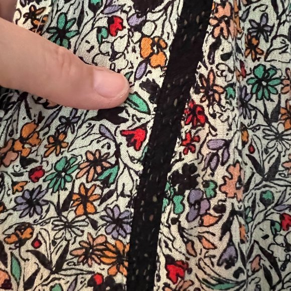 Anthropologie Vanessa Virginia Floral Boho Tunic Mini Dress EUC Size M - Picture 2 of 5